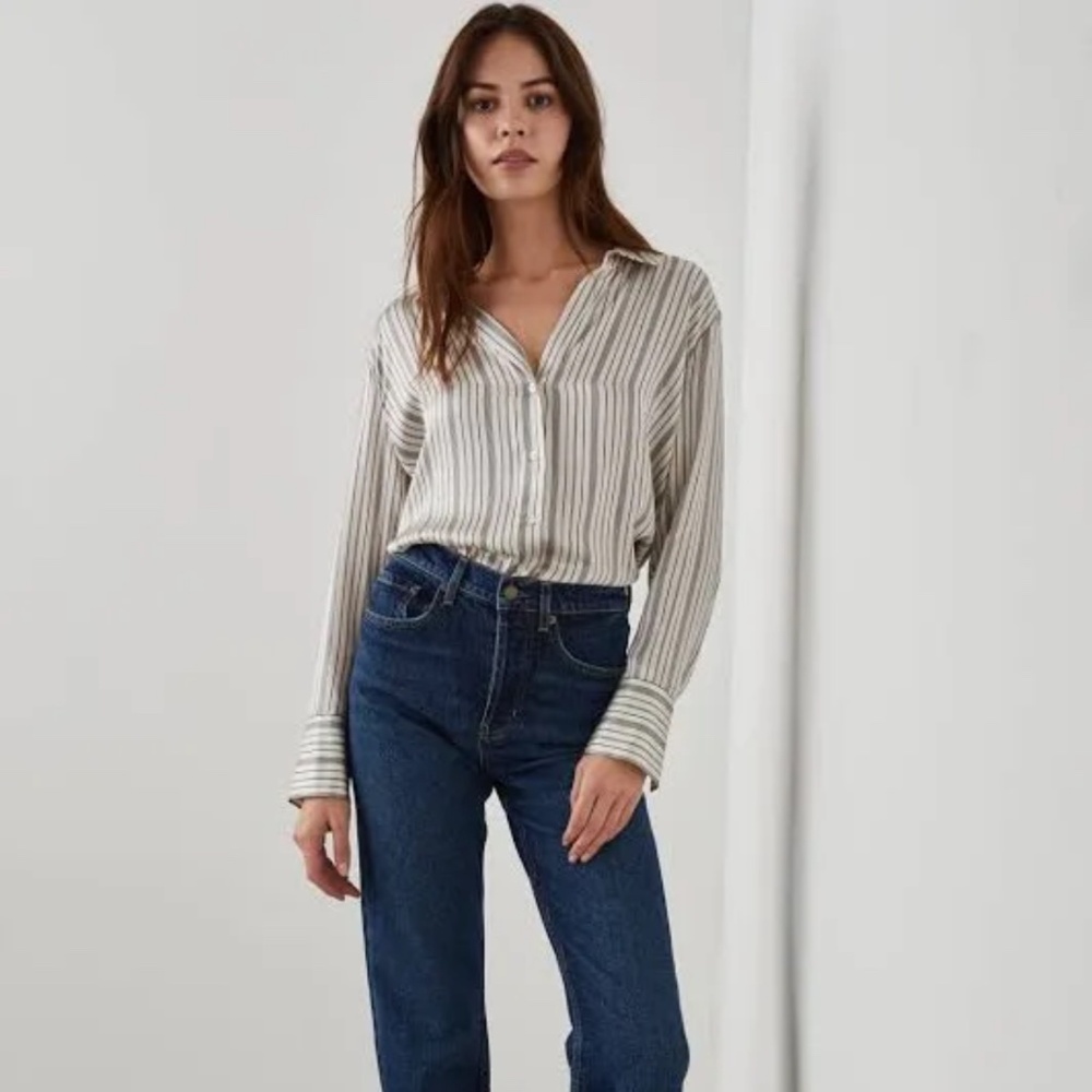 Rails Dorian Long Sleeve Striped Blouse